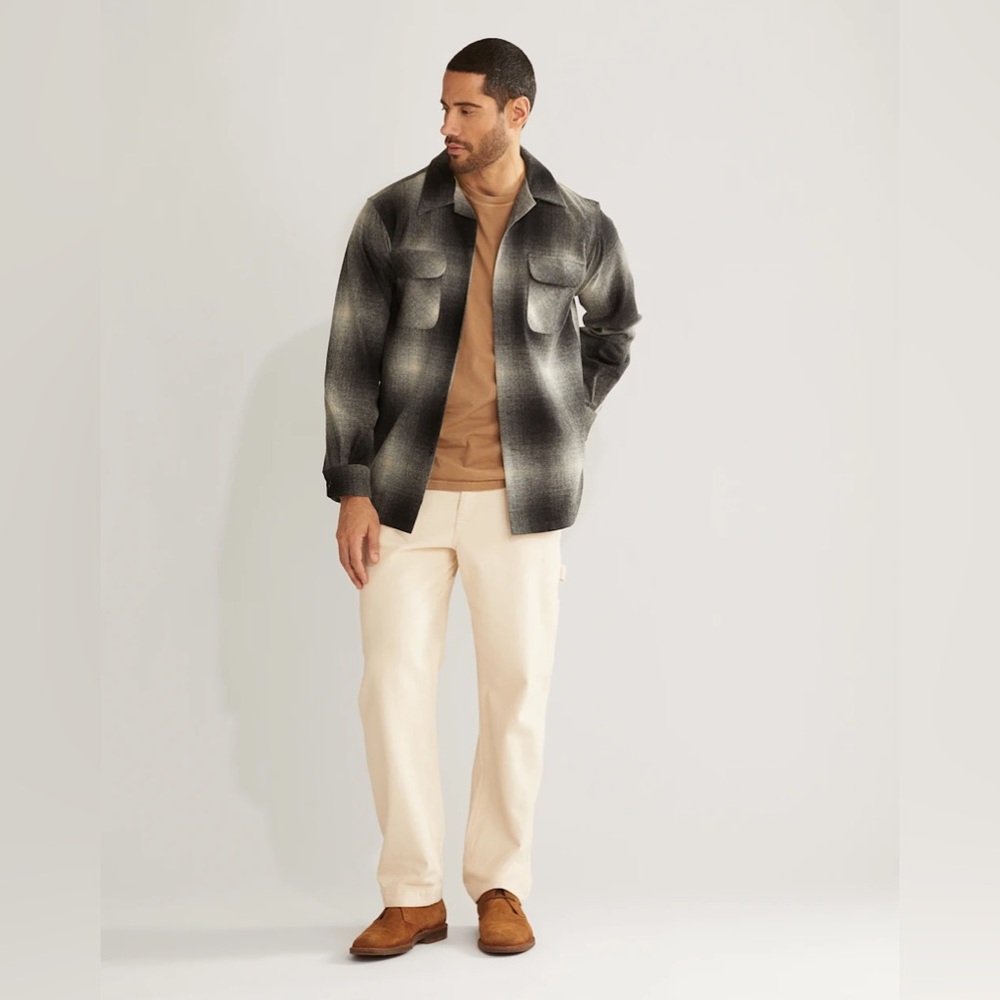 🌼PENDELTON MEN'S PLAID BOARD SHIRT in plaid black and white - Picture 2 of 10